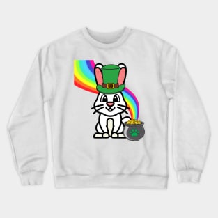 Funny Bunny is a leprachaun Crewneck Sweatshirt